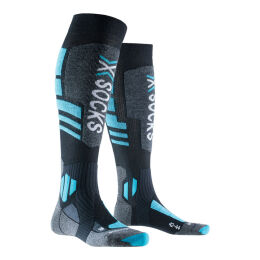 Skarpety snowboardowe X-Socks Snowboard 4.0 Black Grey Teal Blue 2024