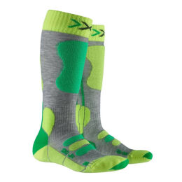 Skarpety narciarskie dziecięce X-Socks Ski Junior 4.0 Green Python Yellow 2024