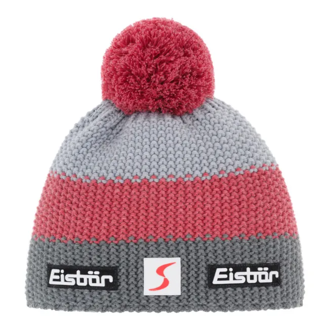 Czapka narciarska Eisbar Star Pompon MU SP RL Grey Red Jeans - Outlet
