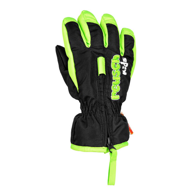 Rękawice narciarskie dziecięce Reusch Ben Black Neon Green