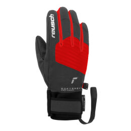 Rękawice narciarskie dziecięce Reusch Simon R-Tex XT Junior Asphalt Fire Red 2025