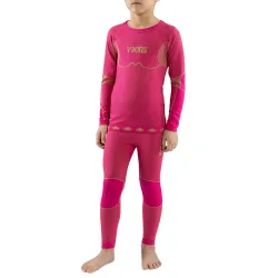 Komplet bielizna dziecięca termoaktywna termiczna Viking Riko Kids Pink Lime 2026
