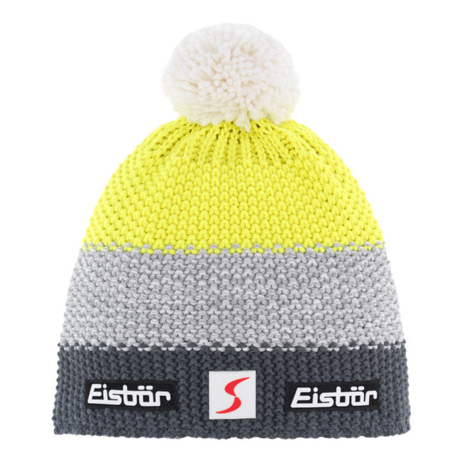 Czapka narciarska Eisbar Star Pompon MU SP Grey Neon Yellow 2024