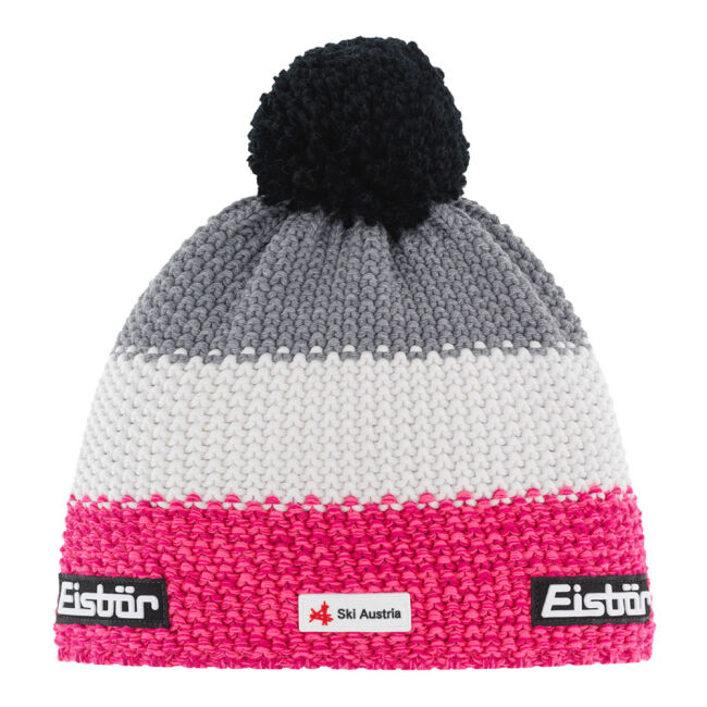 Czapka dziecięca Eisbar Star Pompon Ska Kids Pink White Grey 2025