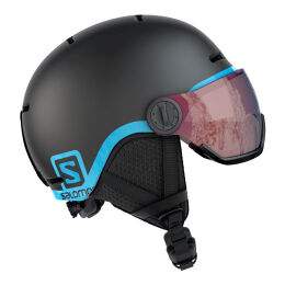 Kask narciarski dziecięcy Salomon Grom Visor Black 2023