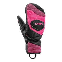 Rękawice narciarskie dziecięce Leki Wcr Venom 3D Junior Mitt Black Pink 2026