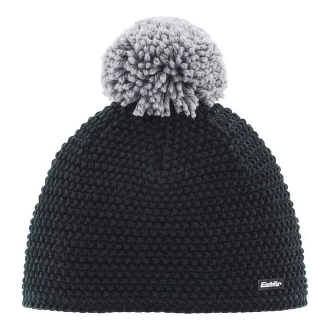 Czapka narciarska Eisbar Jamie Pompon Black Grey 2026