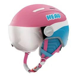 Kask narciarski dziecięcy Head Maja Visor Pink Blue / Silver Red S2 2026