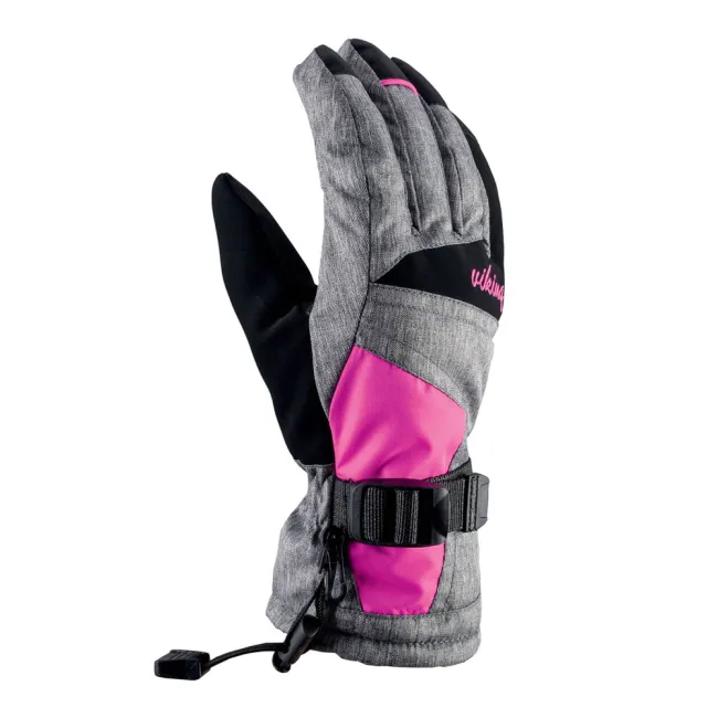 Rękawice narciarskie damskie Viking Ronda Grey Pink 2027