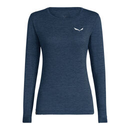 Koszulka techniczna damska Salewa Puez Melange Dry Long Tee Navy Blazer Melange 2024