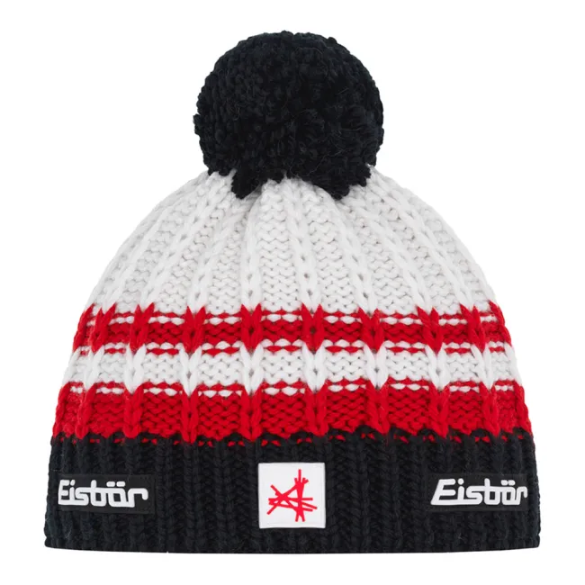 Czapka narciarska Eisbar Kova Pompon SA Black Red White 2026