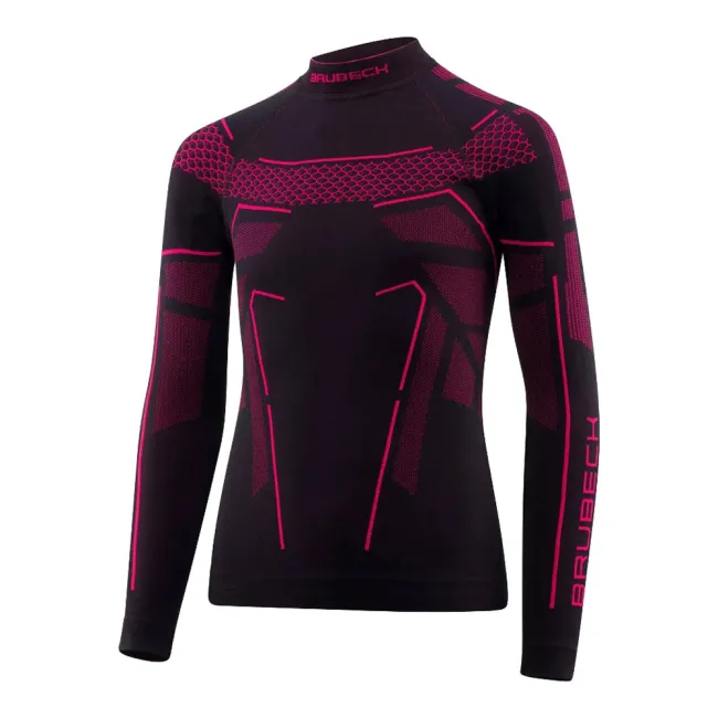 Bluza dziecięca termoaktywna Brubeck Thermo Junior Fuchsia Black 2026