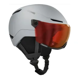 Kask narciarski dziecięcy Atomic Revent Visor Jr Gull Gray / Silver Flash S3 2027