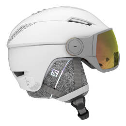 Kask narciarski damski z fotochromem Salomon Icon Visor Photo White S1-S3 2021