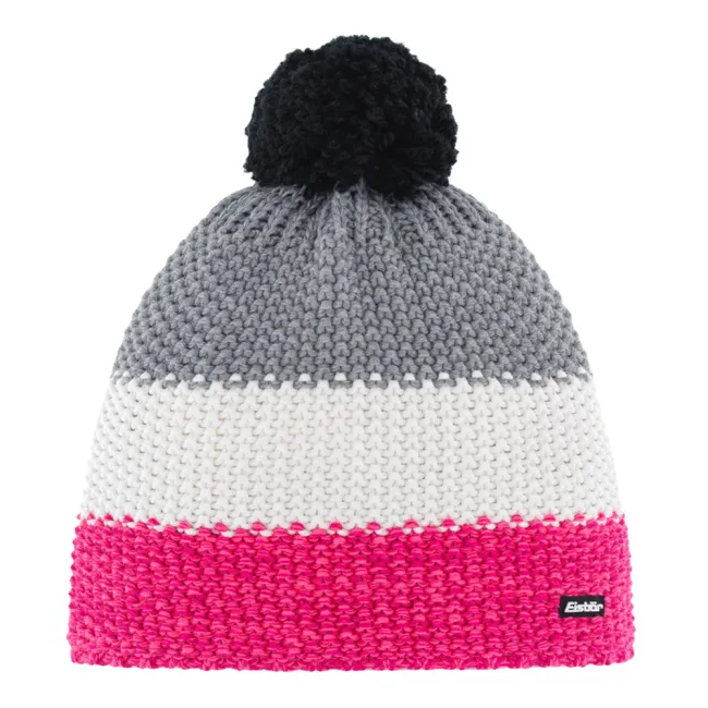 Czapka narciarska Eisbar Star Pompon MU Pink White Grey 2026