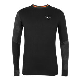 Bluza techniczna Salewa Cristallo Warm Alpine Merino Tee Responsive LS Black Out 2026
