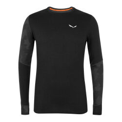 Bluza techniczna Salewa Cristallo Warm Alpine Merino Tee Responsive LS Black Out 2026