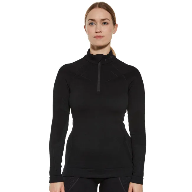 Bluza koszulka damska termoaktywna termiczna Brubeck Extreme Merino Zip Black 2026