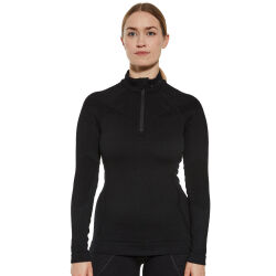 Bluza koszulka damska termoaktywna termiczna Brubeck Extreme Merino Zip Black 2025