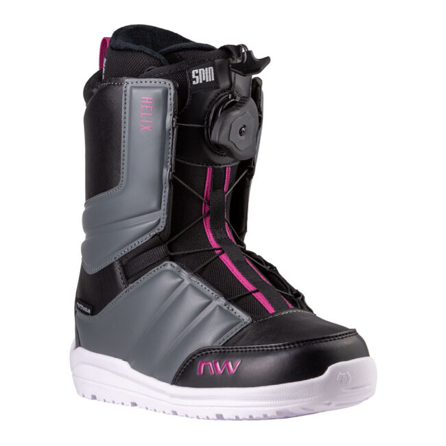 Buty snowboardowe damskie Northwave Helix Spin Black Dark Grey 2024