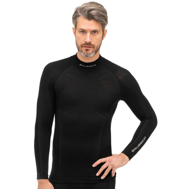 Bluza męska termoaktywna termiczna Brubeck Extreme Wool Merino Black 2025