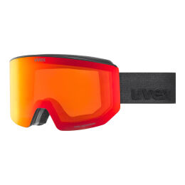 Gogle narciarskie Uvex Lace Attract FM Black Matt / Mirror Red S2 + dodatkowa szyba S1 2026