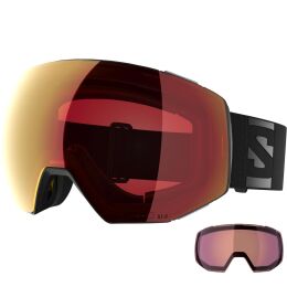 Gogle narciarskie snowboardowe Salomon Radium Prime Sigma Photo Black / Poppy Red z fotochromem + dodatkowa szyba S1 2026