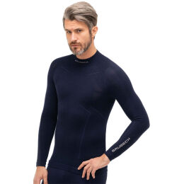 Bluza męska termoaktywna termiczna Brubeck Extreme Wool Merino Navy Blue 2025