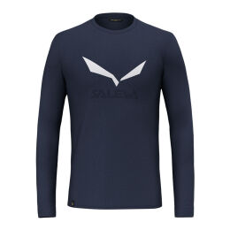 Koszulka techniczna Salewa Solidlogo Dry Long Sleeve Tee Navy Blazer Melange 2024