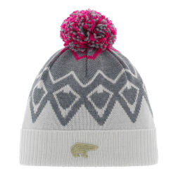 Czapka narciarska Eisbar Ziggy OS Pompon White Grey Pink 2025